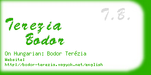 terezia bodor business card